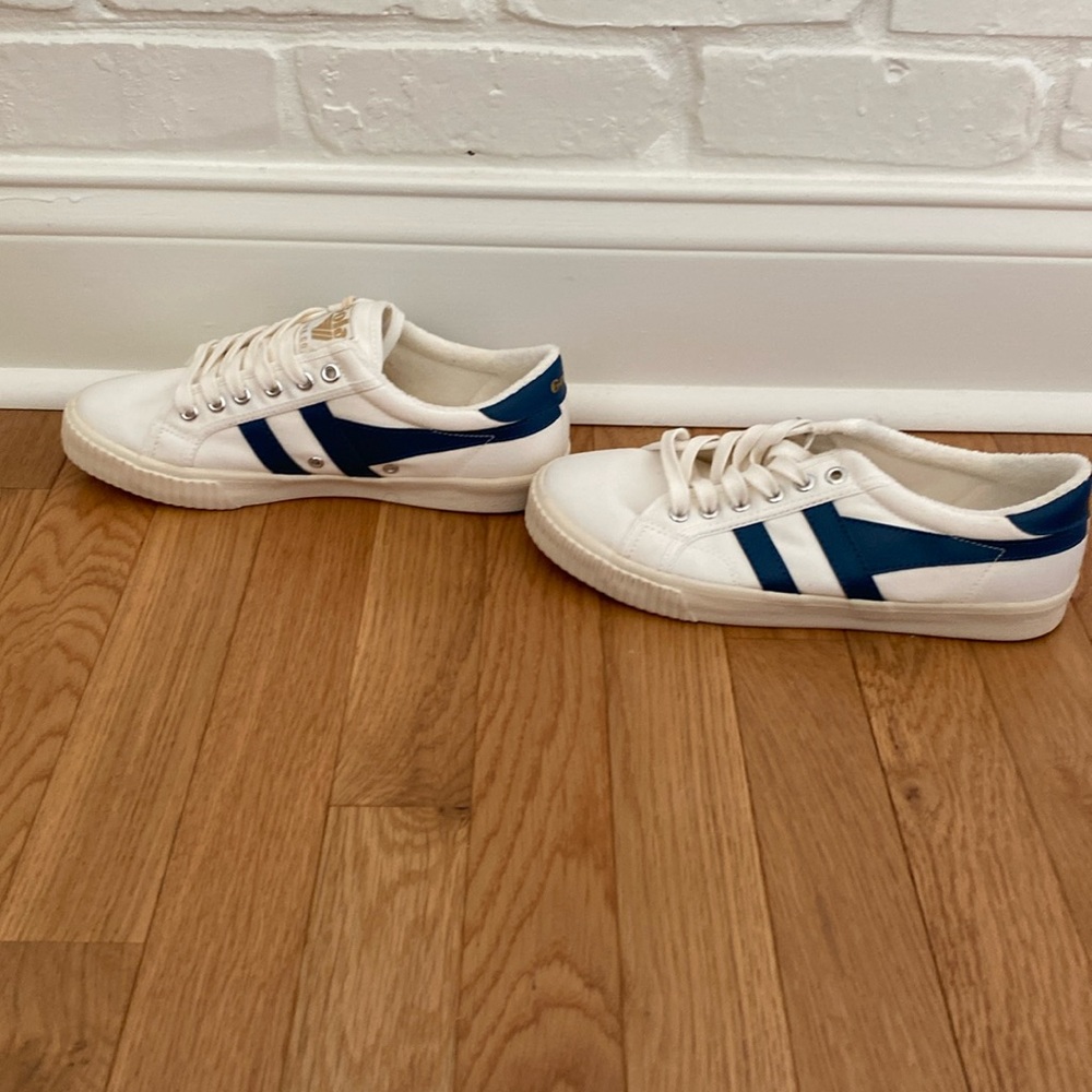 Gola Women’s White and Blue Canvas  Sneakers - 8